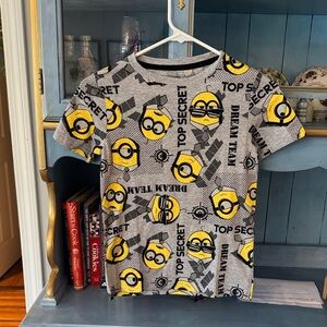 Hybrid Apparel Gray and Yellow Minions Kids Tee